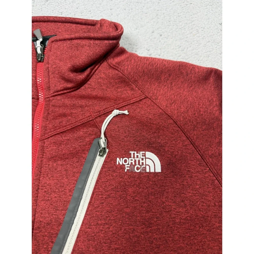 The North Face Pullover Mens Small Red 1/4‎ Zip Long Sleeve Fleece Hiking Top